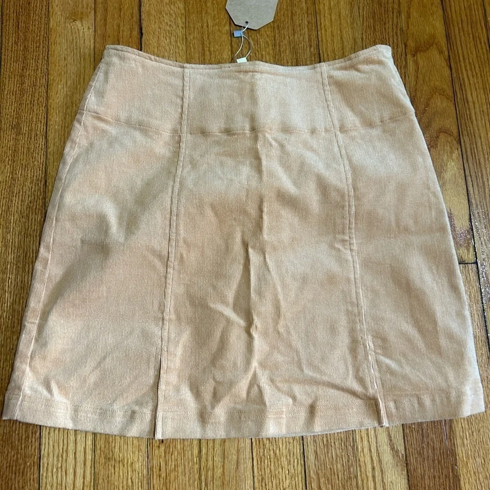 Kori America Skirt Women Small Medium Corduroy Peach /Tan Short